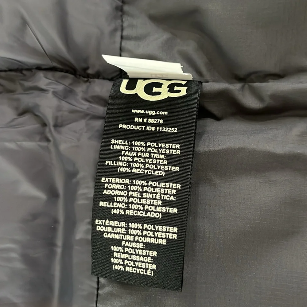 UGG Men's Zoltan Sherpa Padding Puffer Vest Size M